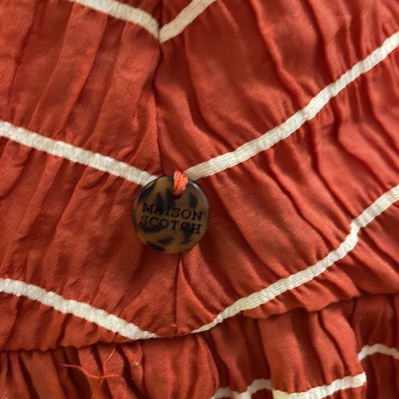 Scotch & Soda Striped Ruffle Wrap Dress . Size M - Picture 10 of 14